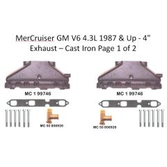 MerCruiser GM V6 4.3L 1987 & Up - 4" Exhaust
