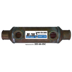MRC 205 AA-05C -- 2x5 STANDARD OIL COOLER, COPPER,3/8" HOSE for the water connection
