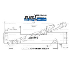853259 Mercruiser Heat Exchanger