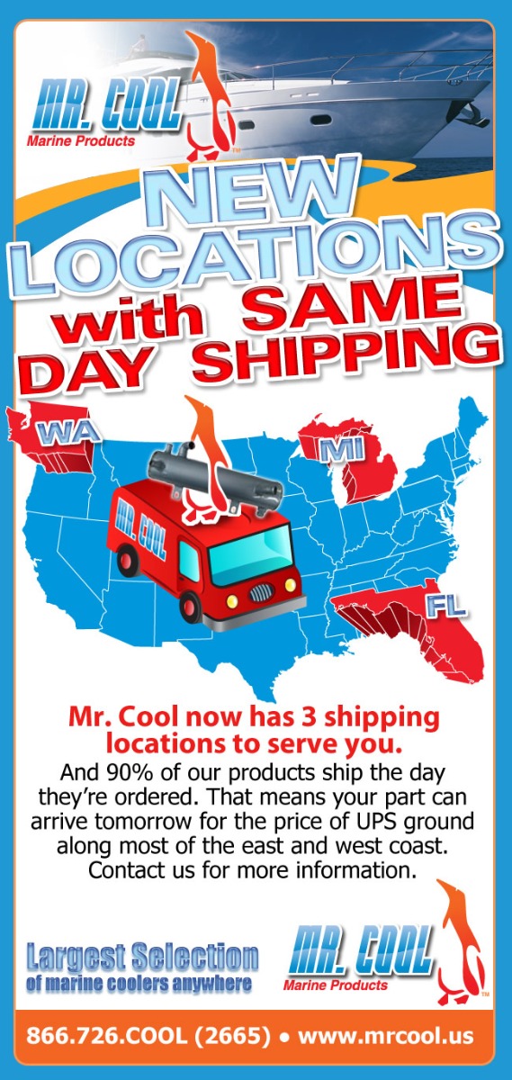 One day shipping from many locations